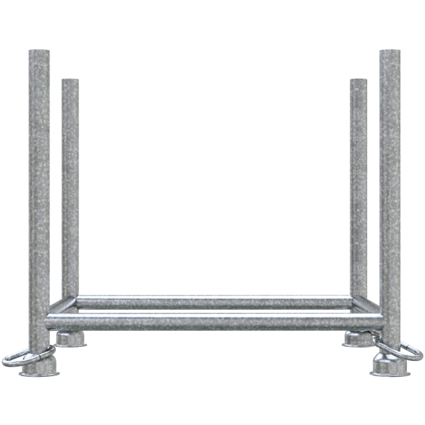 Stackable pallet | 0,90m x 0,70m x 0,70m | galvanized | with closed hook
